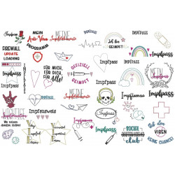 Stickserie - 33 Motive für Impfpass